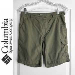 Olive Green Columbia Omni-Dry GRT Cargo Shorts